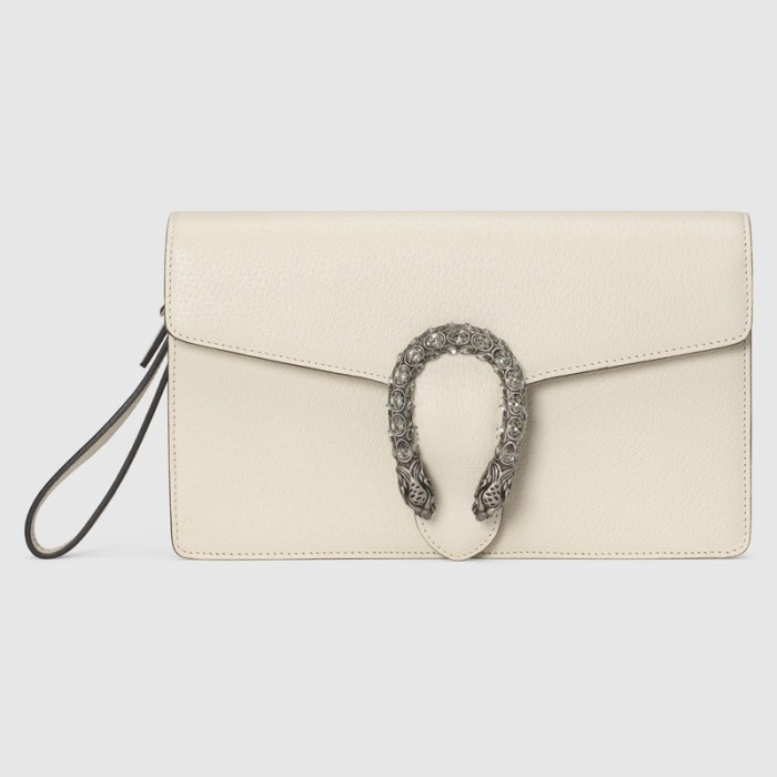 Gucci Women Dionysus Leather Clutch Metal-Free Tanned Leather