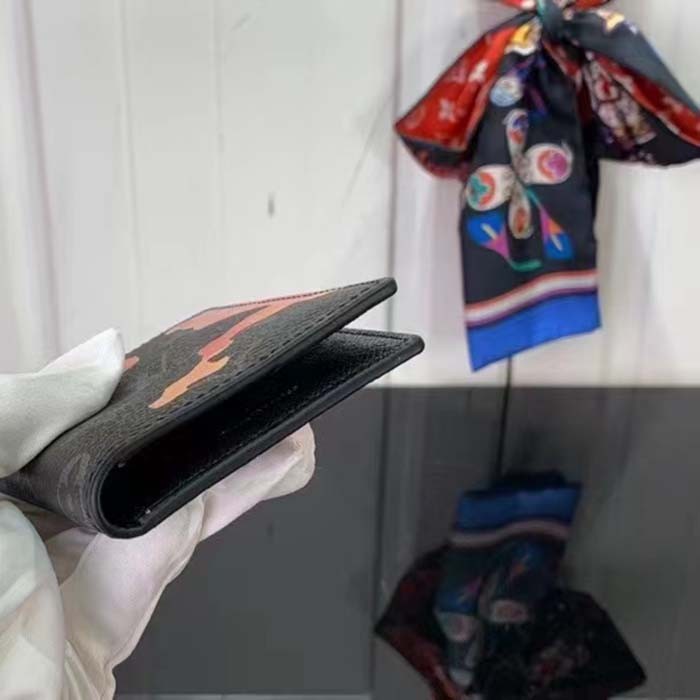 Louis Vuitton LV Unisex Pocket Organizer Red Sunset Monogram Eclipse Coated Canvas