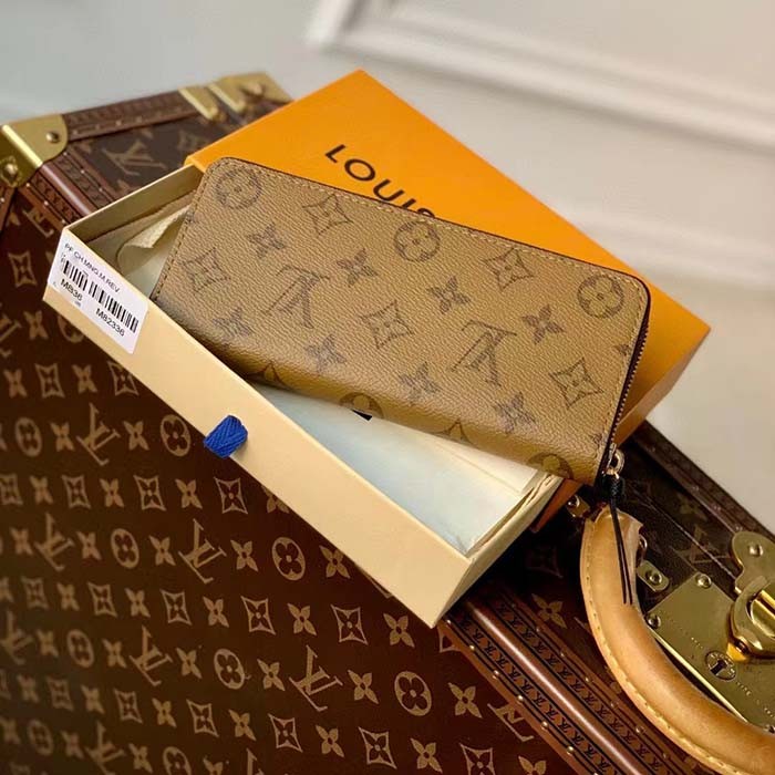 Louis Vuitton LV Unisex Clémence Wallet Brown Monogram Reverse Coated Canvas