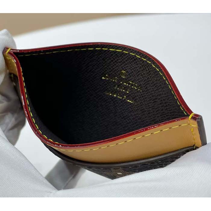 Louis Vuitton Unisex LV Card Holder Chocolate Monogram Craggy Coated Canvas M83348