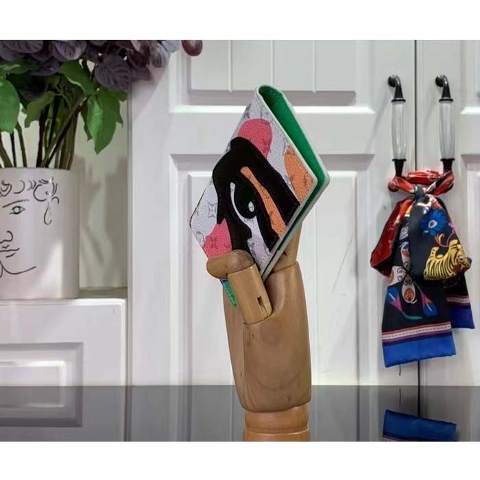 Louis Vuitton LV Unisex Pocket Organizer Multicolor Monogram Coated Canvas Cowhide Leather