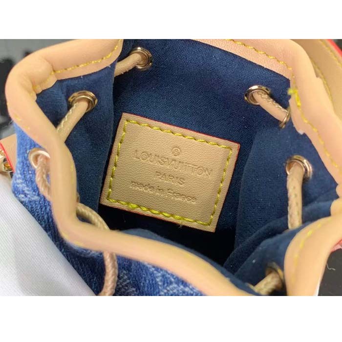 Louis Vuitton Women Micro Noe Bag Charm Monogram Denim Canvas M01700