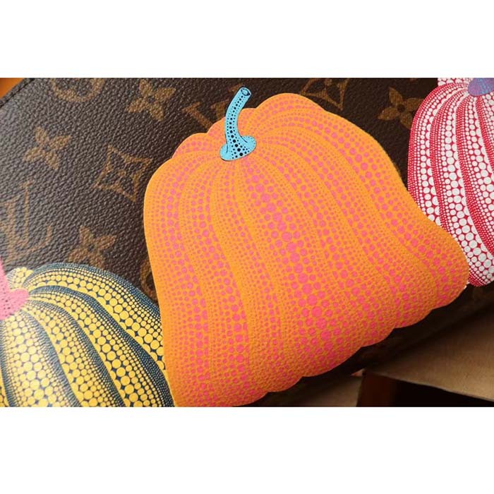 Louis Vuitton Unisex LV x YK Cosmetic Pouch Monogram Coated Canvas Colorful Pumpkin Print