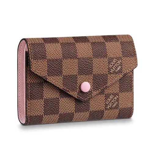 Louis Vuitton LV Women Victorine Wallet in Damier Ebene Canvas