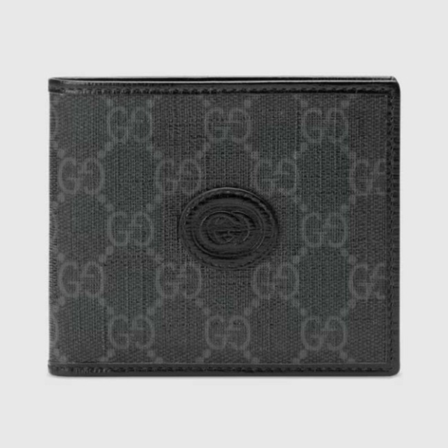 Gucci GG Unisex Wallet Interlocking G Black GG Supreme Canvas