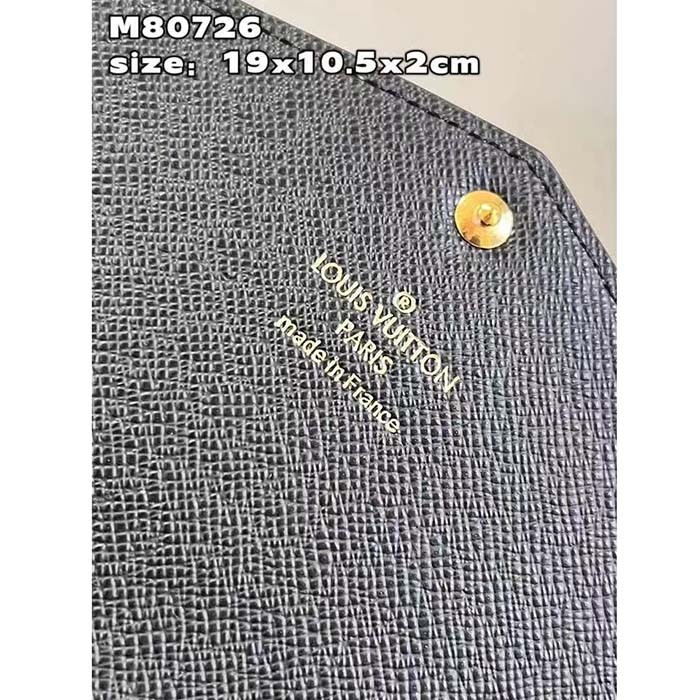 Louis Vuitton LV Unisex Sarah Wallet Monogram Reverse Coated Canvas Cowhide Leather