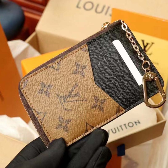 Louis Vuitton LV Unisex Card Holder Recto Verso Brown Monogram Reverse Coated Canvas