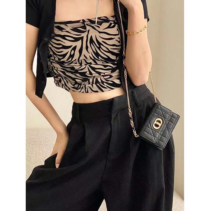 Dior Women CD Miss Caro Micro Bag Black Macrocannage Lambskin