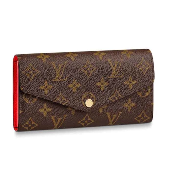 Louis Vuitton LV Women Sarah Wallet Monogram Coated Canvas