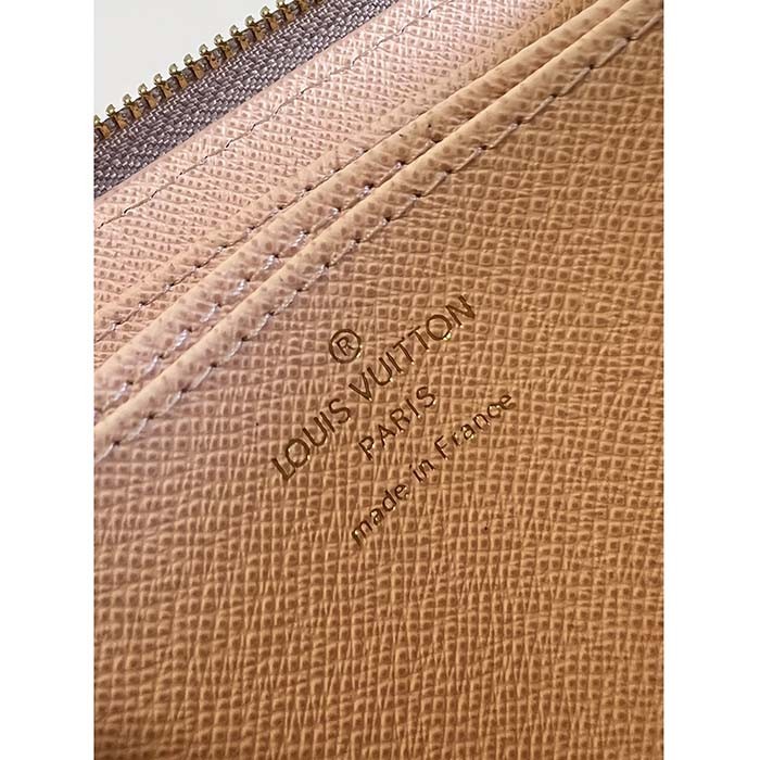 Louis Vuitton LV Unisex Zippy Coin Purse Beige Monogram Coated Canvas Cowhide Leather