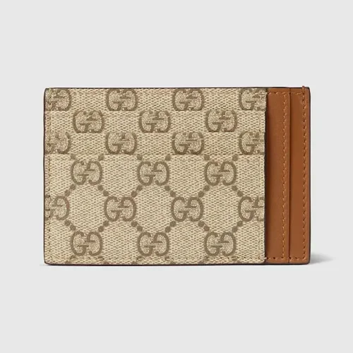 Gucci Women GG Emblem Card Case-Brown 821208FAED09786