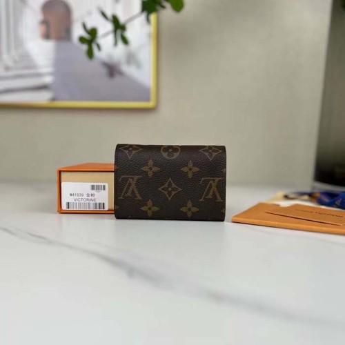 Louis Vuitton LV Unisex Rosalie Coin Purse Rose Ballerine Pink Monogram Coated Canvas Grained Cowhide Leather