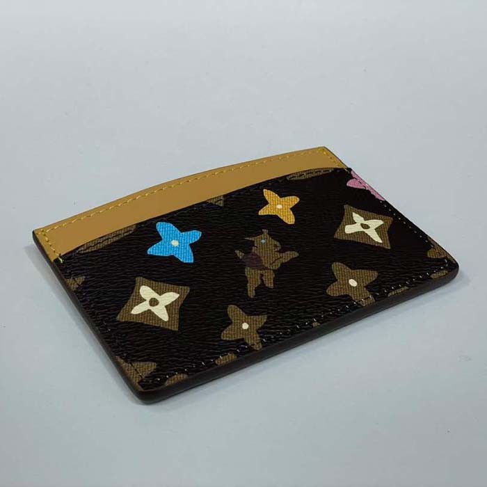 Louis Vuitton Unisex LV Card Holder Chocolate Monogram Craggy Coated Canvas M83348