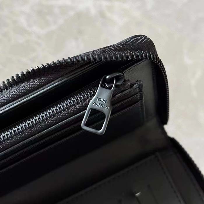 Louis Vuitton LV Unisex Zippy Wallet Vertical Blue Moon Damier Rush Epi XL Leather Cowhide