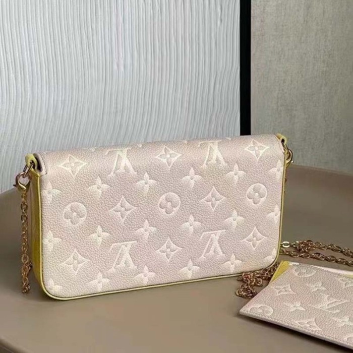 Louis Vuitton LV Women Félicie Pochette Monogram Empreinte Embossed Supple Grained Cowhide