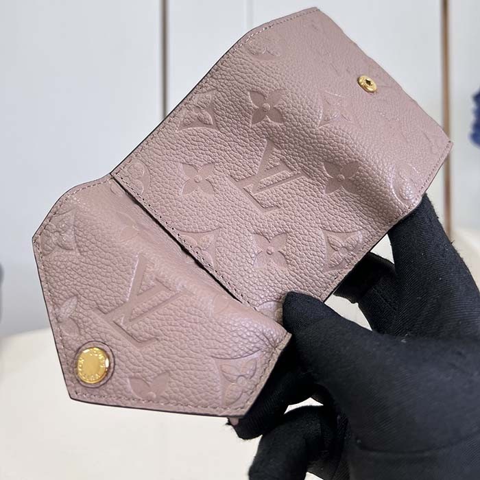 Louis Vuitton LV Unisex Zoe Wallet Monogram Empreinte Embossed Supple Grained Cowhide Leather Tourterelle Gray