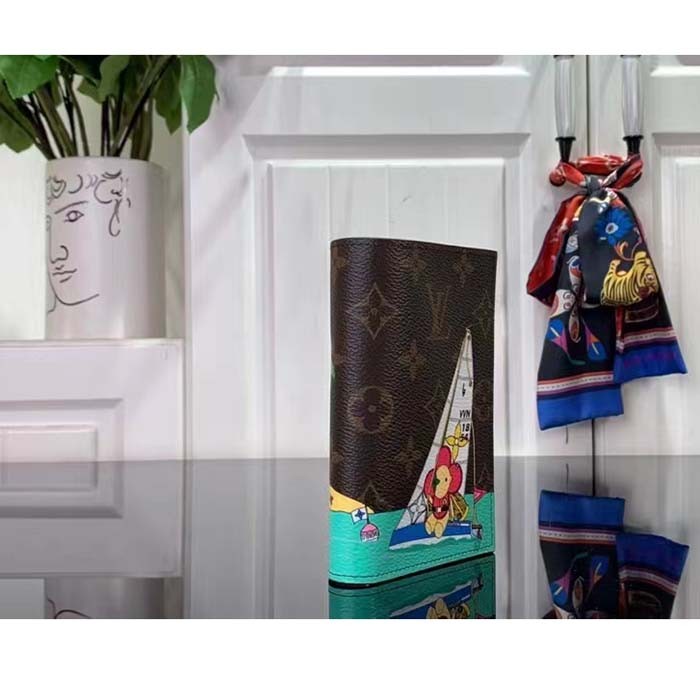 Louis Vuitton LV Unisex Passport Cover Dragon Fruit Pink Monogram Coated Canvas Grained Cowhide Leather