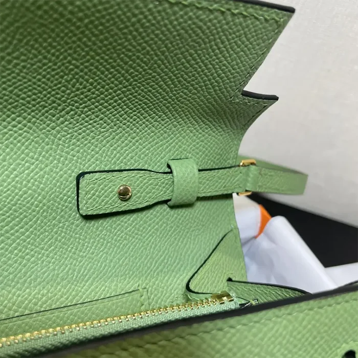 Hermes Women Kelly To Go in Epsom Leather-Green/Gold