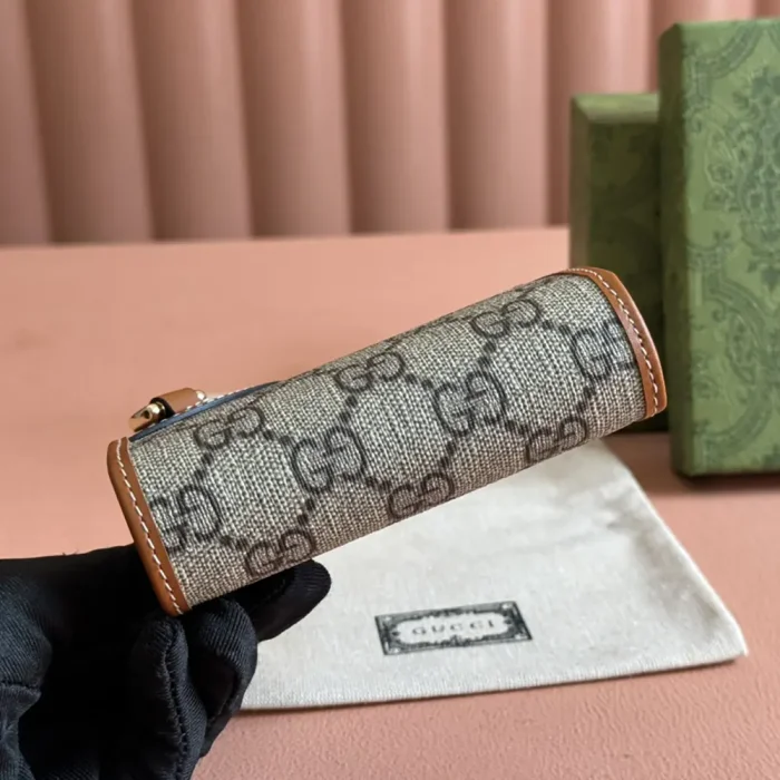 Gucci Women GG Emblem Mini Wallet-Brown 820692FAD6L9758