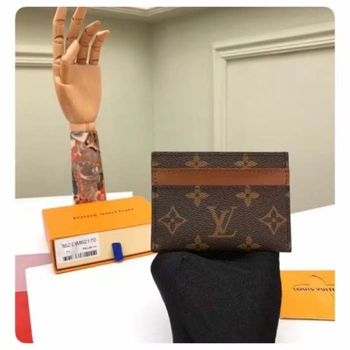 Louis Vuitton LV Unisex Double Card Holder Radiant Sun Monogram Macassar Coated Canvas