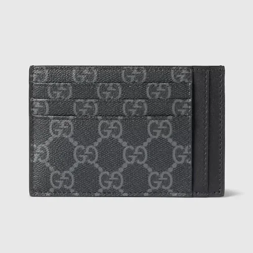 Gucci Women GG Emblem Card Case-Gray 821208FAD6M1000