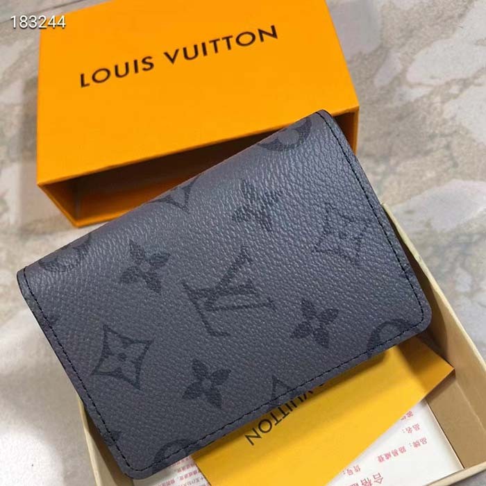Louis Vuitton LV Unisex Pocket Organizer Coated Canvas Cowhide Leather Lining
