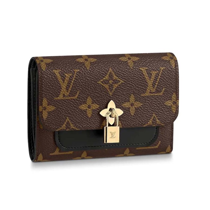 Louis Vuitton LV Women Flower Compact Wallet in Monogram Coated Canvas