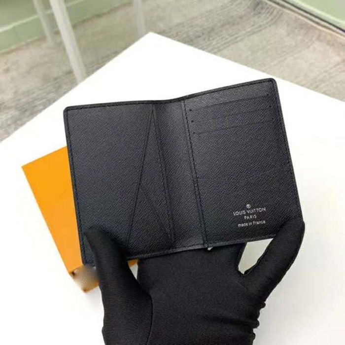 Louis Vuitton LV Unisex Pocket Organizer Wallet Monogram Eclipse Canvas