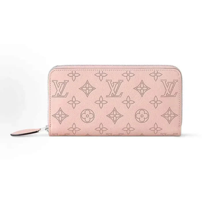 Louis Vuitton LV Women Zippy Wallet Mahina Perforated Calf Leather-Pink