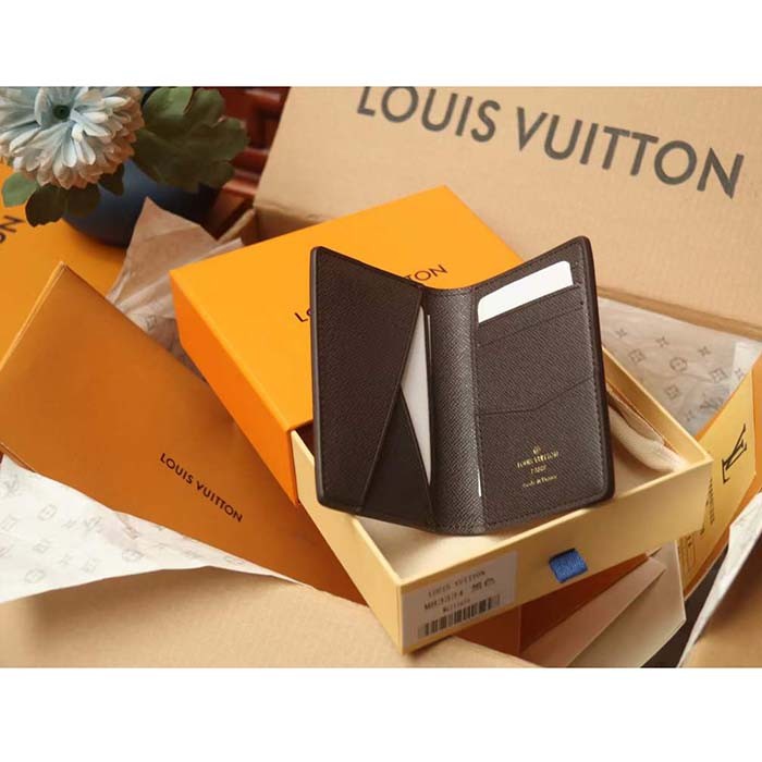 Louis Vuitton Unisex LV Pocket Organizer Chocolate Monogram Craggy Coated Canvas M83337