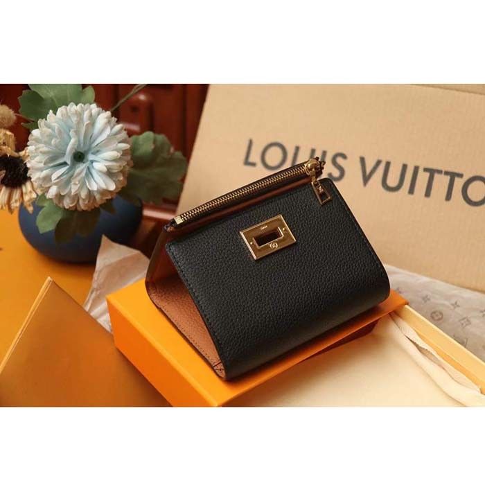 Louis Vuitton Unisex Victorine On My Side Wallet Black Calf Leather M82640
