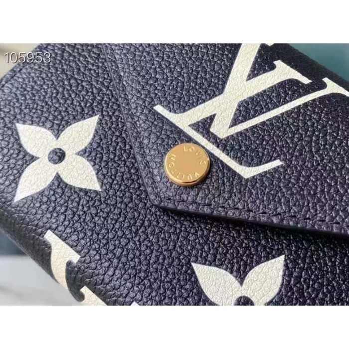 Louis Vuitton LV Unisex Victorine Wallet Black Monogram Empreinte Embossed Supple Grained Cowhide