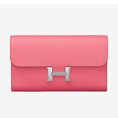 Hermes Women Constance Long Wallet in Calfskin Leather