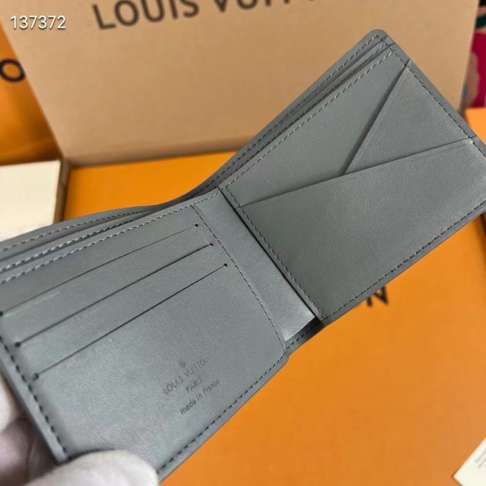 Louis Vuitton LV Unisex Multiple Wallet Anthracite Gray Monogram Shadow Calf Leather