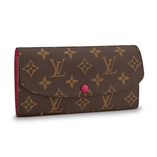 Louis Vuitton LV Women Emilie Wallet in Coated Canvas