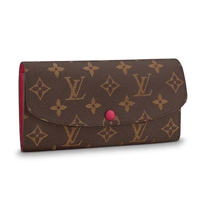 Louis Vuitton LV Women Emilie Wallet in Coated Canvas