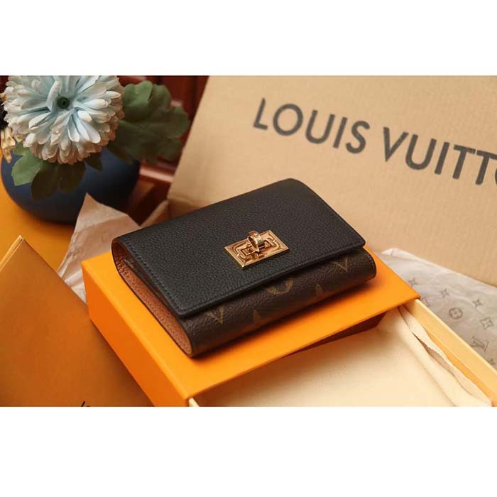 Louis Vuitton Unisex Victorine On My Side Wallet Black Calf Leather M82640