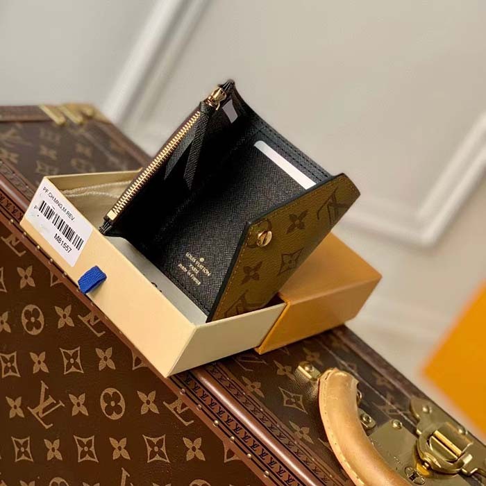 Louis Vuitton LV Unisex Victorine Wallet Brown Monogram Reverse Coated Canvas