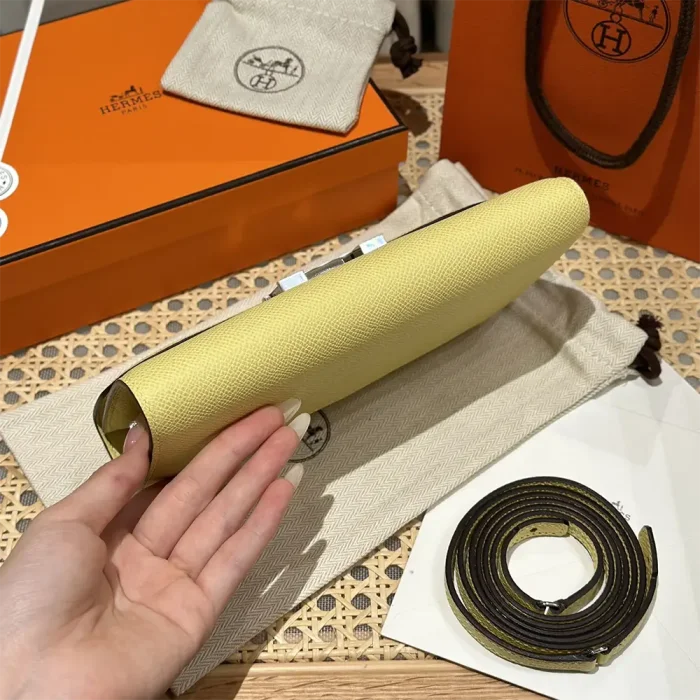 Hermes Women Constance Long To Go in Epsom Leather-Yellow/Gold