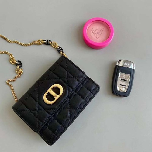 Dior Women CD Miss Caro Micro Bag Black Macrocannage Lambskin