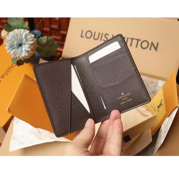 Louis Vuitton Unisex LV Pocket Organizer Chocolate Monogram Craggy Coated Canvas M83337