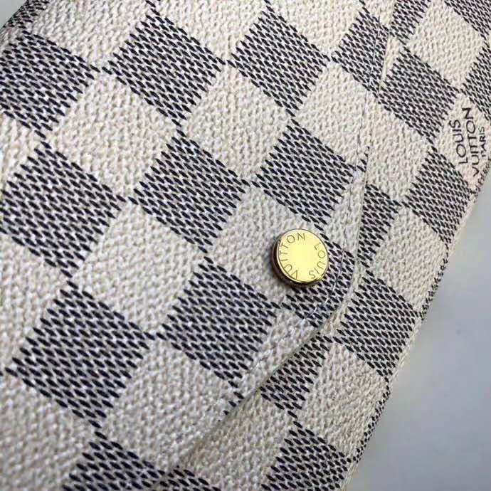 Louis Vuitton LV Women Sarah Wallet Damier Azur Coated Canvas