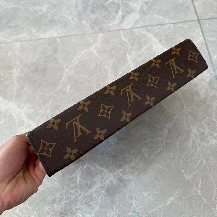 Louis Vuitton LV Unisex Pochette Voyage MM Green Monogram Macassar Coated Canvas Cowhide-Leather