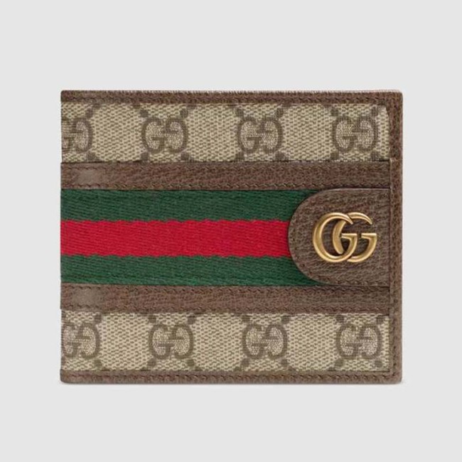 Gucci GG Unisex Ophidia GG Wallet Beige/Ebony GG Supreme Canvas