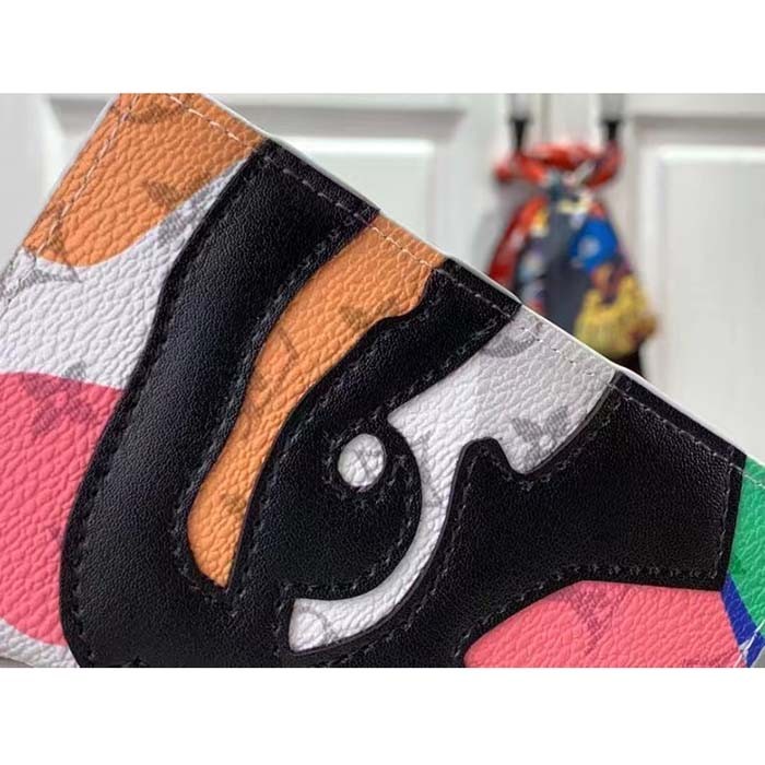 Louis Vuitton LV Unisex Pocket Organizer Multicolor Monogram Coated Canvas Cowhide Leather