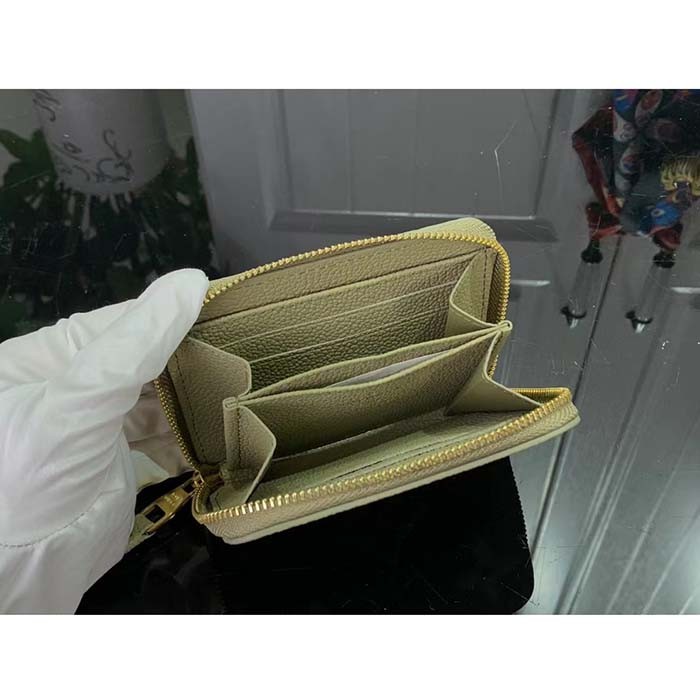 Louis Vuitton LV Unisex Zippy Coin Purse Khaki Cream Monogram Empreinte Embossed Cowhide Leather