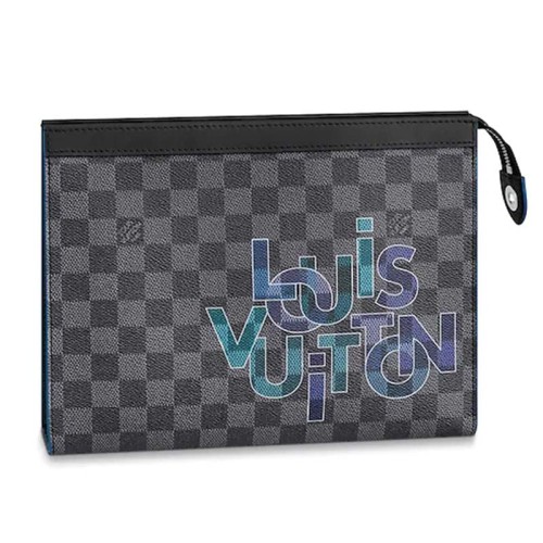 Louis Vuitton LV Unisex Pochette Voyage MM Damier Graphite Canvas