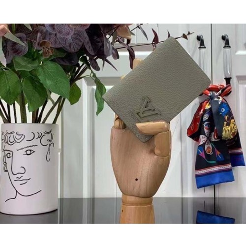 Louis Vuitton LV Unisex Pocket Organizer Sage Cowhide Leather 3 Card Slots