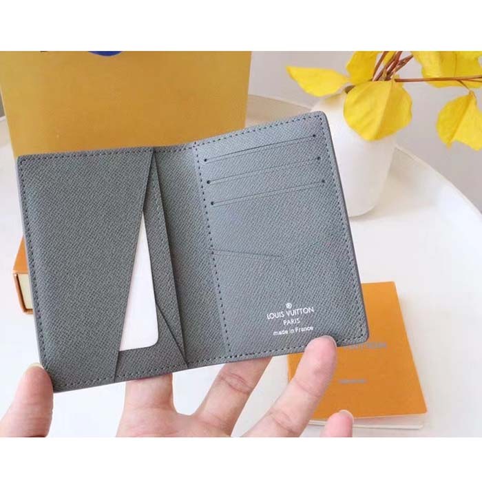 Louis Vuitton LV Unisex Pocket Organizer Epicea Glacier Taiga Cowhide Leather