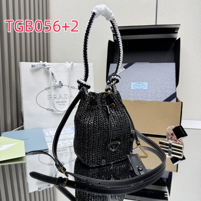 TGB056 PRADA woven bucket bag 1BE068